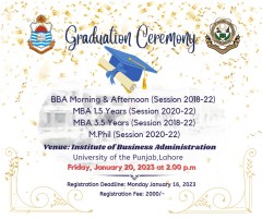 Change in Time of Graduation Ceremony 